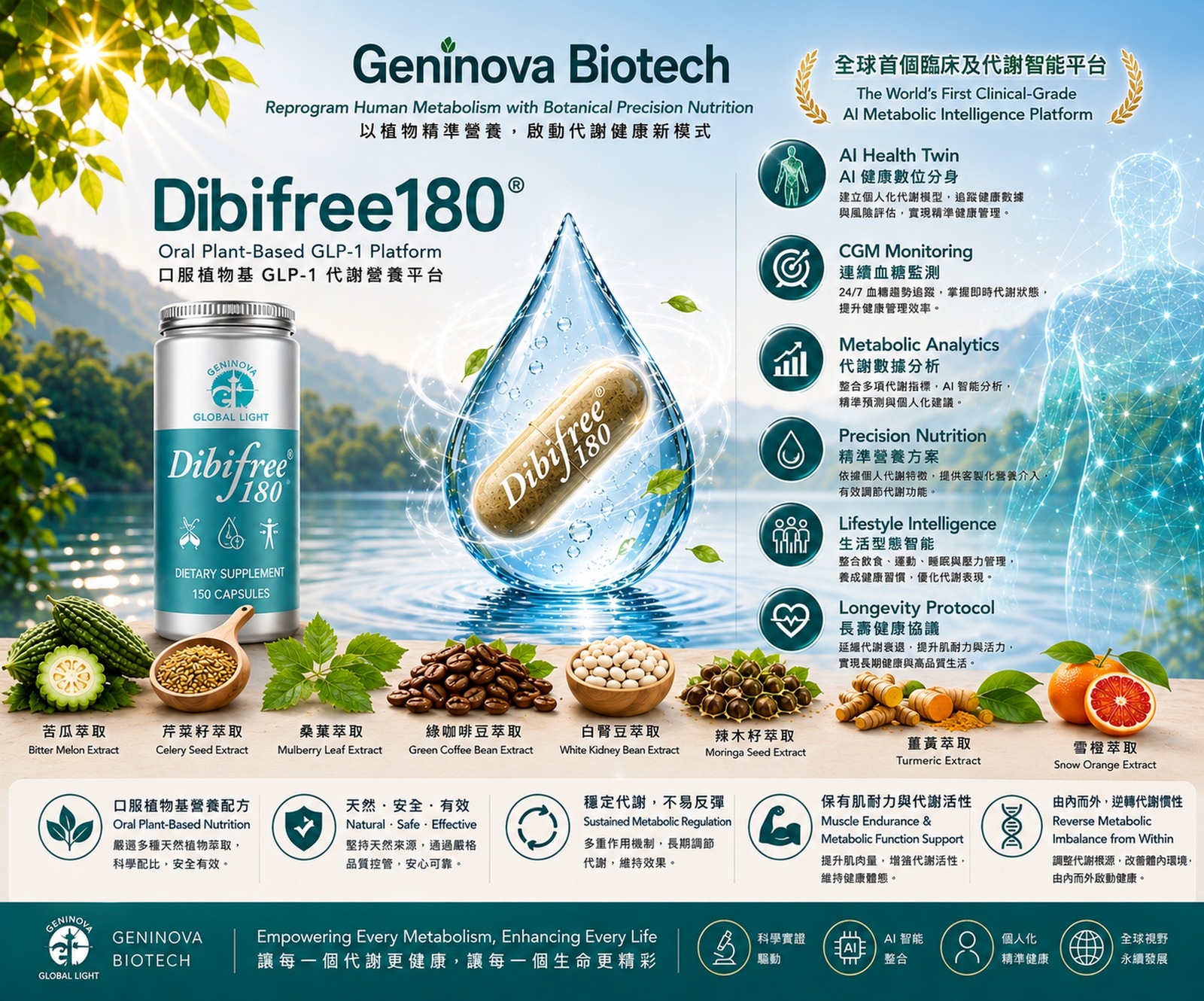 Dibifree180® 产品瓶身与水滴胶囊品牌视觉